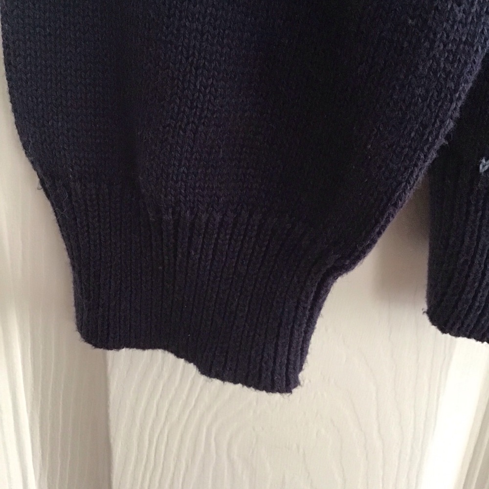 Liz Claiborne Long Sleeve Sweater V Neck Blue With Yellow Womens Large Pullover - Picture 5 of 10